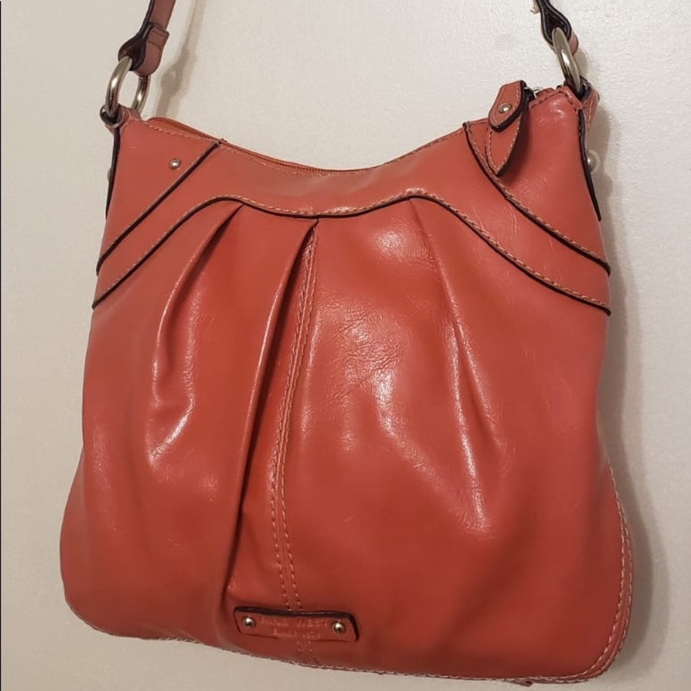 Nine West Orangey Peach Light Hobo Shoulder Bag